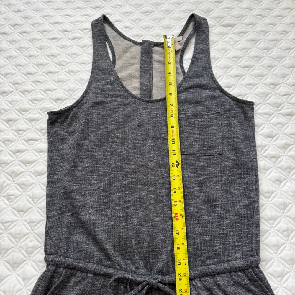 Banana Republic Gray Jersey Sleeveless Zip Back Jogger Jumpsuit One-Piece Size M - Picture 9 of 16